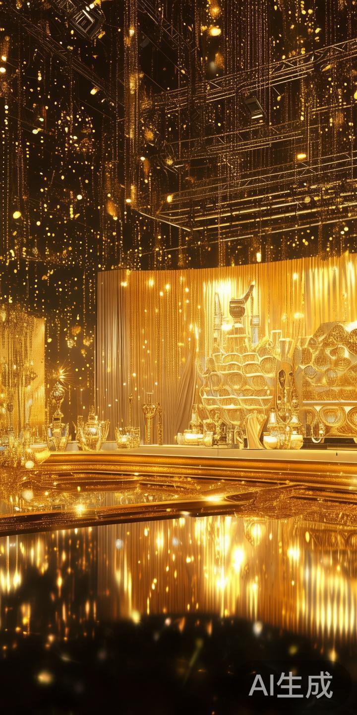 探索金字元素在年会中融入企业文化的创新路径与实践技巧 在设计年会环节中,企业可以利用金色装饰作为主色调。